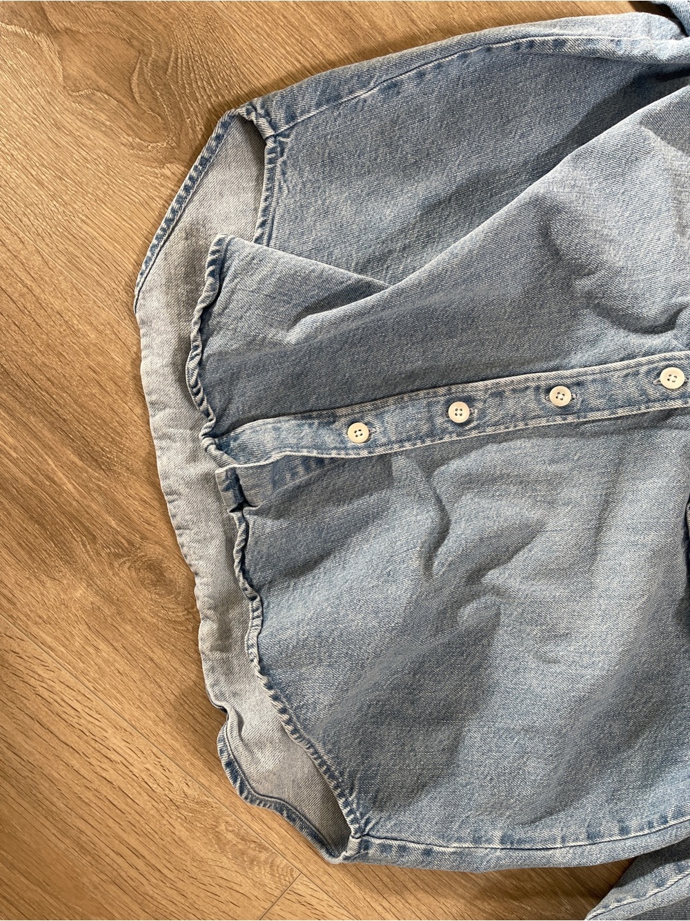 djerf avenue denim shirt washed blue - Picture 7 of 8